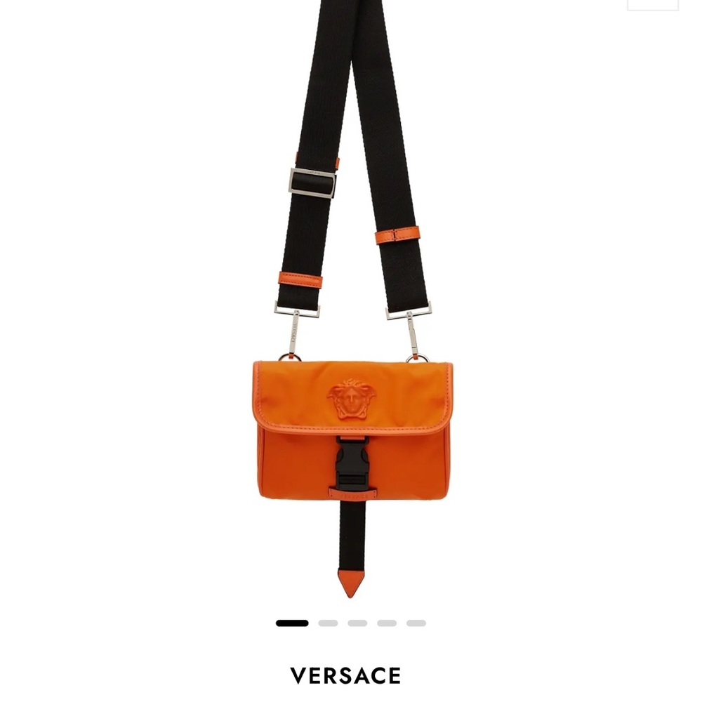 Versace (UNISEX) Nylon small 'la Medusa messenger bag